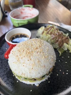 Sushi burger  at Veggies in Tirana
