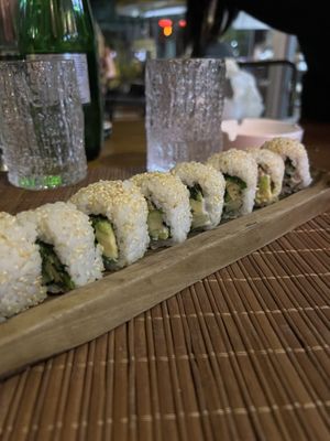 Sushi with trufflw  at Veggies in Tirana