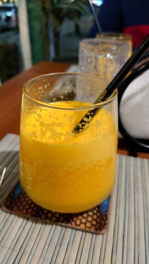 Freshly pressed orange juice at Veggies in Tirana