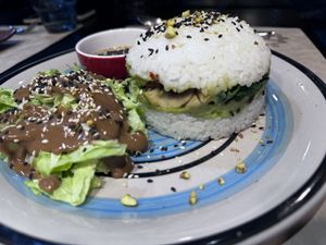Sushi burger   at Veggies in Tirana
