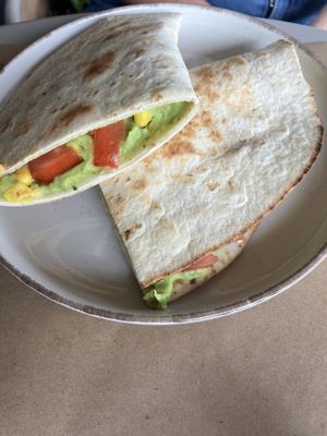 vegan quesadillas   at Veggies in Tirana