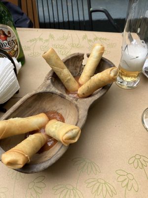 Spring rolls  at Veggies in Tirana