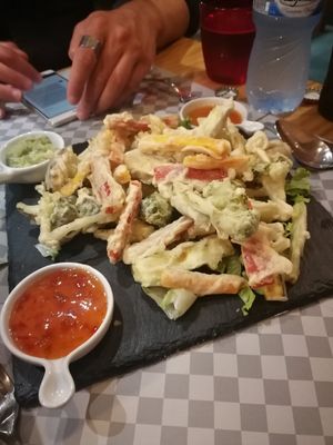 Vegetable tempura at Veggies in Tirana