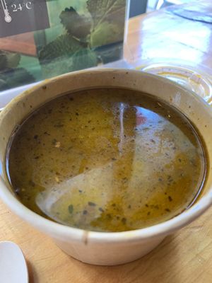 Soup of the day  at Veggie D'Light in Toronto