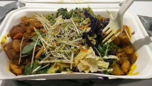 chickpea and rice  at Veggie D'Light in Toronto