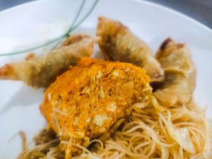 Meaty otah and dumplings at Taste of Vegetarian in East Singapore