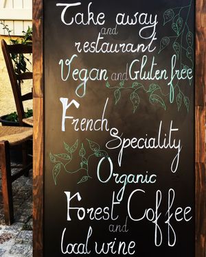 In front of the restaurant  at NattyFood in Carcassonne