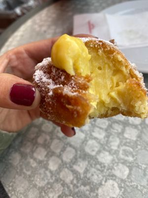 Frittella di riso ripiena di crema at Nilo's in Viareggio