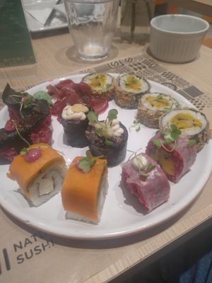 Mixed rolls at Yasai Natural Sushi in Rio De Janeiro