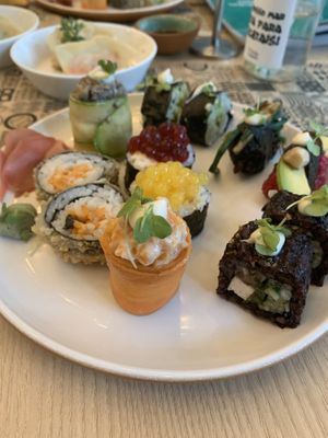 Vegan sushi  at Yasai Natural Sushi in Rio De Janeiro