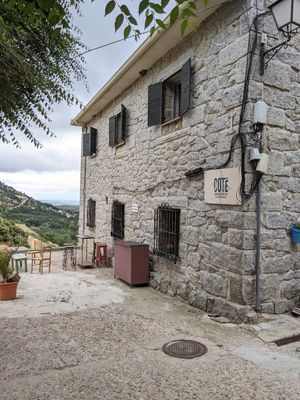 view from the outside at Cote Cafe in Zarzalejo