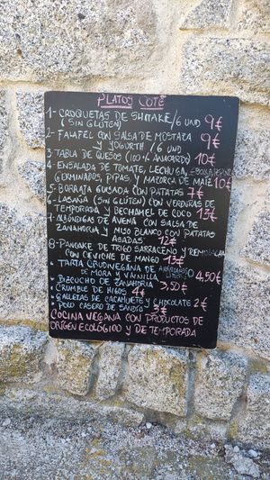 Carta at Cote Cafe in Zarzalejo