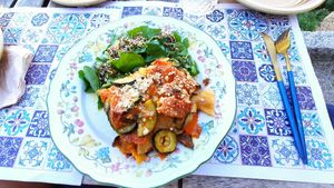 Lasaña de verduras at Cote Cafe in Zarzalejo