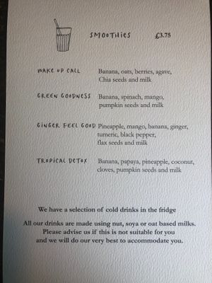 New menu at Nourish in Teignmouth