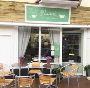 Outside seating at Nourish in Teignmouth