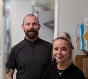 Kevin and Lucy working their foodie magic at Nourish in Teignmouth