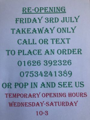 Reopening 3rd July at Nourish in Teignmouth