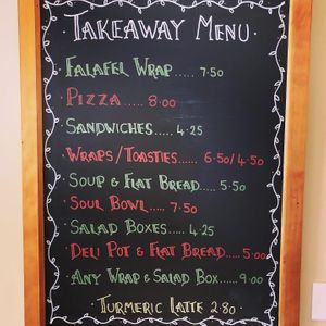 Takeaway menu  at Nourish in Teignmouth