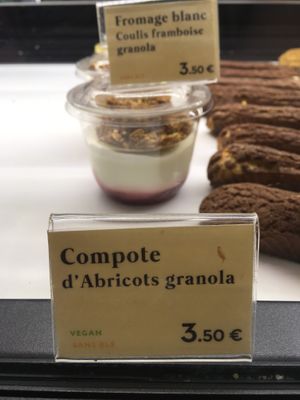 Compote d'abricots granola at Maison Landemaine - Rue du Temple in Paris