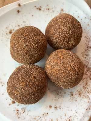 Cinnamon Balls
Look like donuts but aren't at Nourishmoi in Mississauga