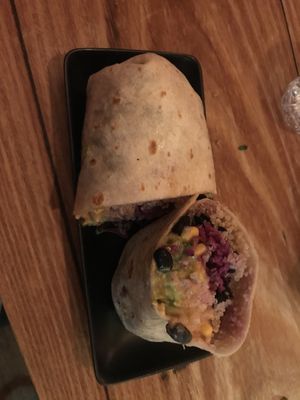 Vegan burrito at Mexican Republic in Lorne