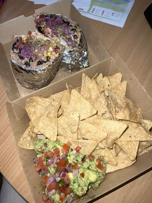 Vegan Burrito & Nachos with Guacamole   at Mexican Republic in Lorne