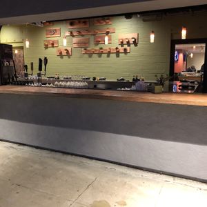 Outside bar area at night at Sushi Lounge in San Diego