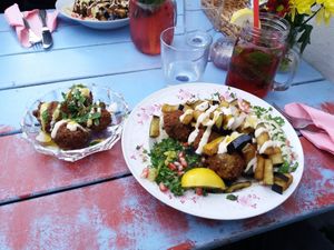 Outside at Mr and Mrs Humus in Bonn