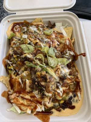 Delish nachos.  at Veggie Thumper - Food Truck in Des Moines