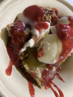 Vegan Berry crisp Ala-mode  at Veggie Thumper - Food Truck in Des Moines