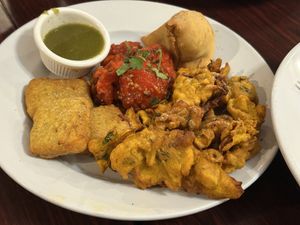 Veggie mixed appetizer   at Monsoon Indian Cuisine in Palm Springs
