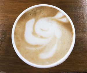 Oat milk latte at Beautiful Day Cafe in Hatfield