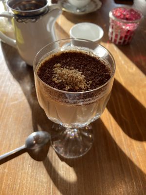 Dessert (vegan panacotta)   at VG restaurant- Epicerie Bio in Martigny