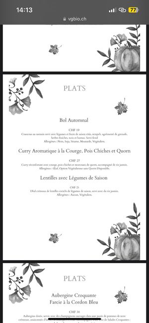   at VG restaurant- Epicerie Bio in Martigny