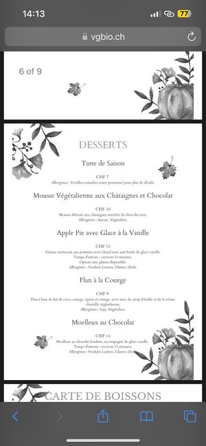   at VG restaurant- Epicerie Bio in Martigny