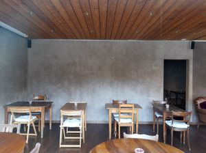 Interior (when closed) at VG restaurant- Epicerie Bio in Martigny