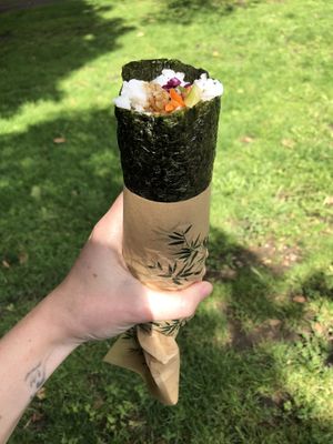 Hoisin jackfruit sushi burrito!  at Let's Do Maki in London