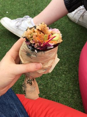 Hoisin duck sushi burrito at Let's Do Maki in London