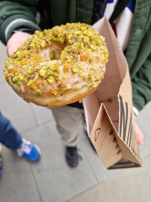 Biscoff doughnut at Crosstown Doughnuts - Cannon St in London