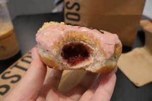STRAWBERRY & ENGLISH SPARKLING ROSE (VE) at Crosstown Doughnuts - Cannon St in London