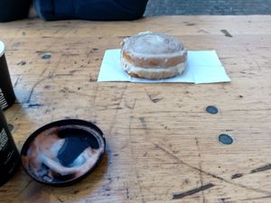 Vegan cinnamon doughnut at Crosstown Doughnuts - Greenwich in South East London