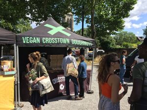 Exterior - social media at Crosstown Doughnuts - Broadway Market in East London