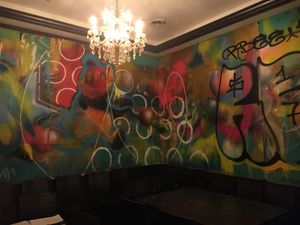 Art work inside. at Han Dynasty in New York City