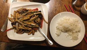 Tofu with garlic sauce dish. at Han Dynasty in New York City