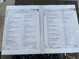 Menu summer 2022. dessert menu is strawberry sorbet for vegans  at U&Co. in Faro