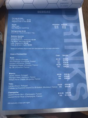 Menu  at U&Co. in Faro