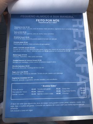 Menu  at U&Co. in Faro
