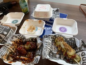 Forgot to take a pic at first so excuse the half eaten portions!! at Wholesome Junkies in Manchester