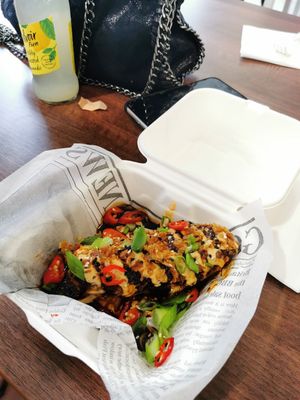 Korean corndog at Wholesome Junkies in Manchester