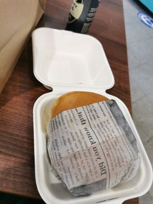 Truffle burger at Wholesome Junkies in Manchester